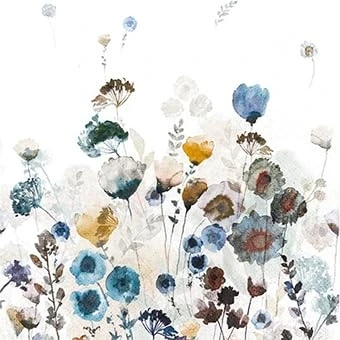 Afbeelding van 20 servetten D?stere bloemen vintage tafeldecoratie 33x33cm