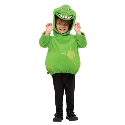 Afbeelding van Smiffy&#039;s Monster &amp; Griezel Kostuum Slimey Slimer Ghostbuster Kind Groen Maat 90 Halloween Verkleedkleding