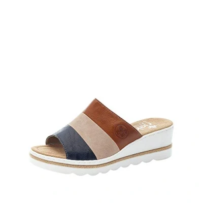 Afbeelding van Rieker 67492 damessandalen, Blauw combi., 42 EU