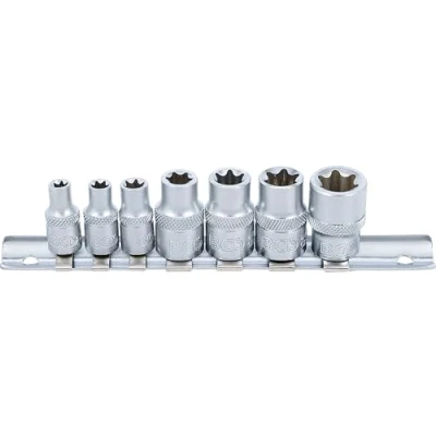 Afbeelding van BGS Doppenset E profiel 1/4&quot; en 3/8&quot; E6 E16, 7 delig