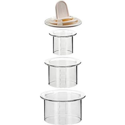 Afbeelding van Tescoma Presto dinerringen, kunststof, transparant wit, 13,1 x 7,2 12,3 cm
