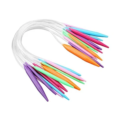 Afbeelding van 12 stks Circulaire Naalden , Knitting tools Multi kleuren Plastic Buis Circular Tube Trui Breinaalden Set 40CM