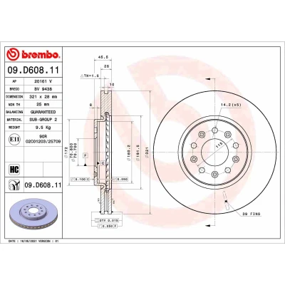 Afbeelding van Brembo Remschijven 09.D608.11