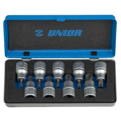 Afbeelding van Unior Torx doppenset 1/2&quot; Uitwendig 9 delig 192/12