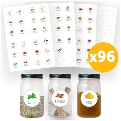 Afbeelding van AVERY Zak met 96 ronde etiketten voor kruidenpotjes klaar gebruik diameter 3,5 cm