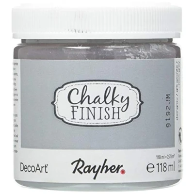 Afbeelding van Rayher 38867558 Chalky Finish op waterbasis, krijtverf voor shabby chic , vintage en landhuisstijllooks, 118 ml (1 stuk) steengrijs