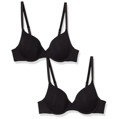 Afbeelding van Amazon Essentials Damesbeha met beugels, set van 2 stuks, Zwart, 16C