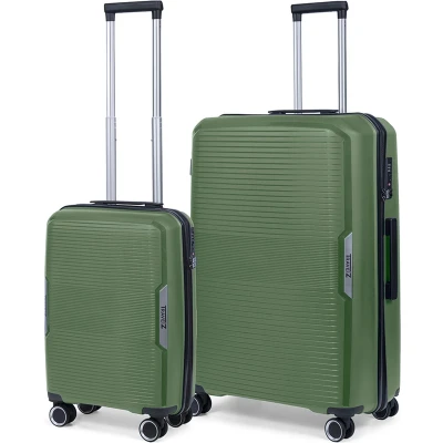 Afbeelding van TravelZ Swinger Kofferset 2 delig Handbagage 55cm + 78 grote koffer TSA slot Groen