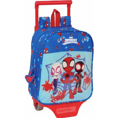 Afbeelding van Schoolrugzak met Wielen Spidey Blauw 22 x 27 10 cm