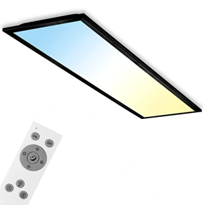 Afbeelding van Briloner Verlichting plafondlamp, LED paneel dimbaar, kleurtemperatuurregeling, incl. afstandsbediening, 24 Watt, 2.200 lumen, wit zwart