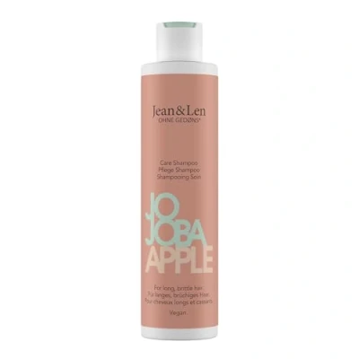 Afbeelding van Jean &amp; Len Verzorgende shampoo jojoba appel, verzorgt lang en broos haar, voor gezonder sterker uitziend haarverzorging met appelgeur, zonder parabenen siliconen, veganistisch, 300 ml