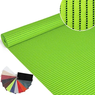Afbeelding van ANRO Badmat, zachte schuimmat, bad en douchemat, antislip, badloper, effen, appelgroen, 100 x 65 cm