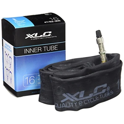 Afbeelding van XLC Unisex Fietsbinnenband voor volwassenen, 16 x 1,75/2,125 47/62 305 DV 32 mm VT D16, zwart, eenheidsmaat