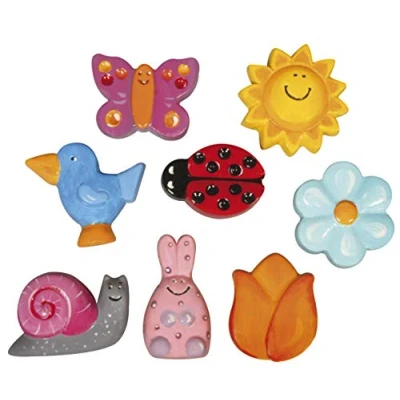 Afbeelding van RAYHER HOBBY 36006000, gietvorm lenteornamenten, 8 motieven, 3 5 cm, grootte 23,2 x 18,3 cm