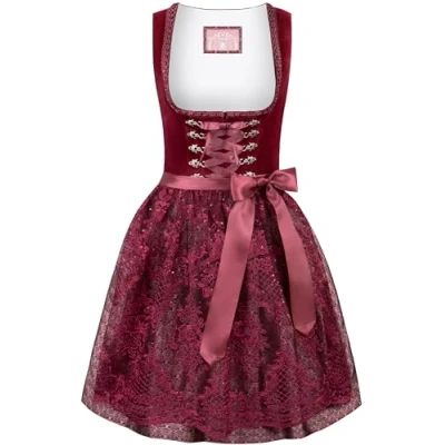 Afbeelding van Wiesnwuid Dirndl Loredana, rood, 44