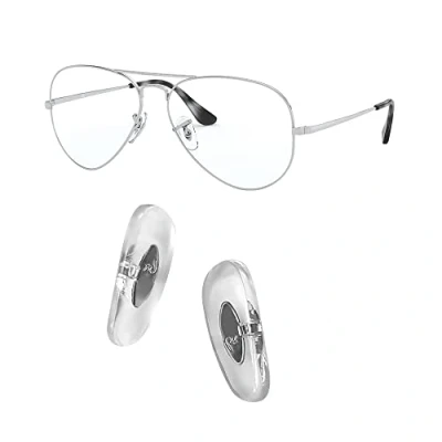 Afbeelding van HiCycle2 Ray Ban Vervangende neusbeschermers voor Aviator RB3025 RB3539 RB3026 RB3447 RB4263 RB3548 RB3716 RB3816 RB3548N Zonnebril Reparatiesets Clip on, Bonus Tas, Transparant, 14mm