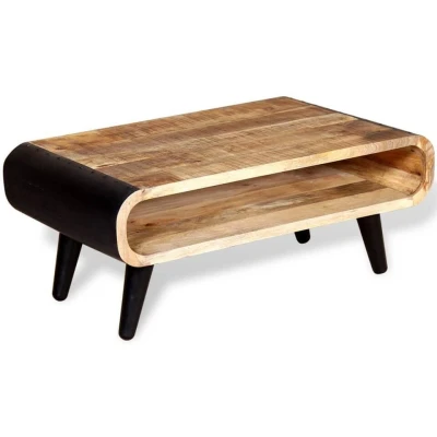 Afbeelding van VIDAXL Salontafel 90x55x39 cm ruw mangohout