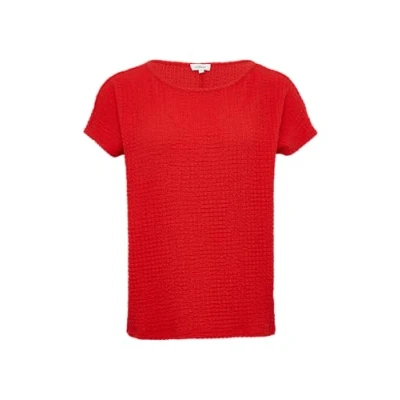 Afbeelding van s.Oliver IN Strukturoptik Tshirt basic, Dames, Maat: 40, Rot