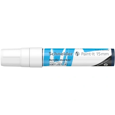 Afbeelding van Schneider acrylmarker Paint it 330 15mm wit S 120349