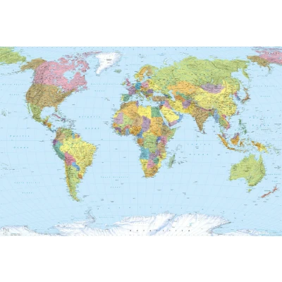 Afbeelding van Fotobehang World Map XXL 368x248 cm XXL4 038