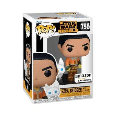 Afbeelding van Funko POP! &amp; Buddy: Rebels Ezra With Loth Cat Star Wars: exclusief van Amazon figuur vinyl om te verzamelen cadeau idee officiële merchandising speelgoed voor kinderen en