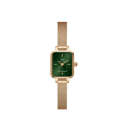 Afbeelding van Daniel Wellington Quadro MINI Melrose Emerald Horloge Rose goldcoloured, Maat: One Size, gold coloured