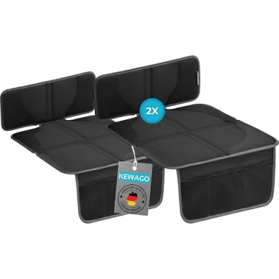 Afbeelding van Kewago 2 stuks ISOFIX kinderstoelverhogers voor autostoelverhogingen. autostoelbeschermer beschermer stoelverhoging/kinderzitje. autostoelbeschermer,