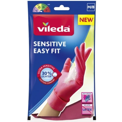 Afbeelding van Vileda Handschoen sensitive easy fit M 1 paar
