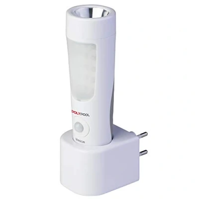 Afbeelding van Polypool PP3301 Led nachtlampje, draadloos, Genialux lamp 14 + 6 oplaadbaar voor inductie wegmarkeringslicht met aanwezigheidsmelder draagbare noodlamp Black Out