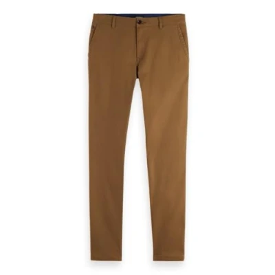 Afbeelding van Scotch &amp; Soda Seasonal Core Mott Washed Cotton Blend Chino, Golden Brown 210, 31W / 32L
