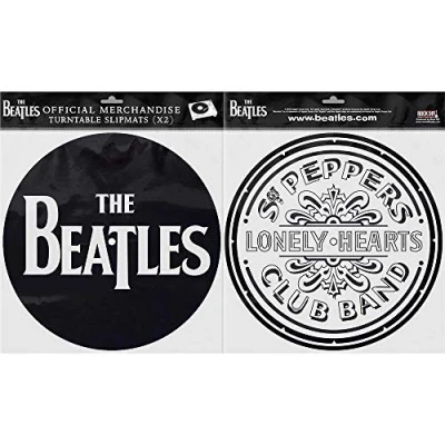 Afbeelding van The Beatles Platenspeler Slipmat Drop T Logo &amp; Sgt Pepper Drum Multicolours