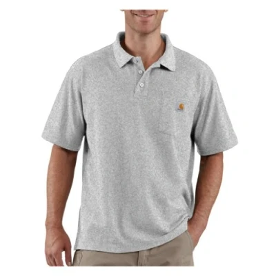 Afbeelding van Polo Carhartt Men Work Pocket S/S Heather Grey S