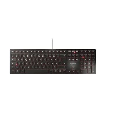 Afbeelding van CHERRY KC 6000 Slim, Duitse layout, QWERTZ toetsenbord, bedraad schaarmechanisme voor perfecte aanslag, ultraslank ontwerp, Zwart