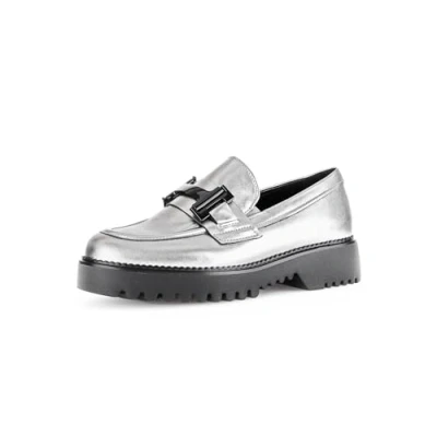 Afbeelding van Gabor Comfort Instappers, Dames, Maat: 38, Antiksilber Leer