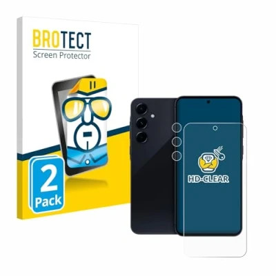 Afbeelding van BROTECT (2 Stuks) Schermbeschermer voor Samsung Galaxy A55 5G (Voor+Camera) Screen Protector Transparant