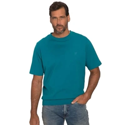 Afbeelding van JP1880 BUIK Speciale SNIT T M 8XL Korte Mouwen Tshirt basic, Heren, Maat: 4XL, Ocean blue