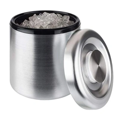 Afbeelding van Buddy&#039;s Bar IJsbox, hoogwaardige ijsblokjeshouder met 3 liter inhoud, aluminium ijsbak, 18,5 cm x 20 cm, niet vaatwasmachinebestendig