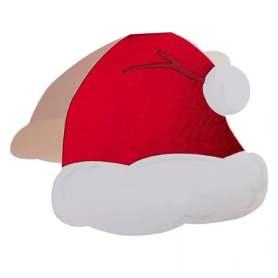 Afbeelding van Tafelkaartjes Kerstmuts 10 stuks