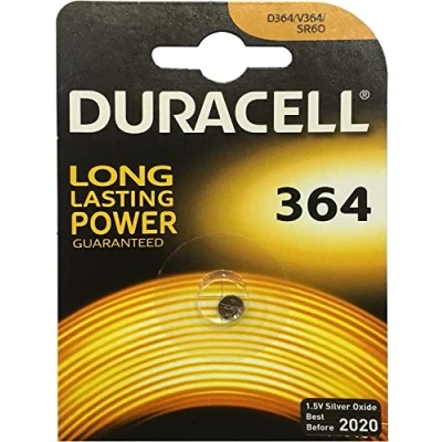 Afbeelding van 4x Duracell 364 1.5v Zilver Oxide Horloge Batterij Batterijen SW621SW D364 V364 SR60