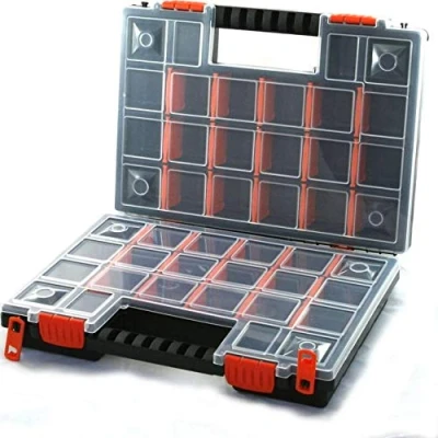 Afbeelding van Assortimentsbox gereedschapskist sorteerdoos assortimentsdoos kleine onderdelen magazijn 399 x 303 100 mm (LxBxH)