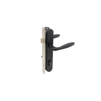 Afbeelding van Inbouw Cilinderslot Zwart RVS Complete Set Ovaal Per