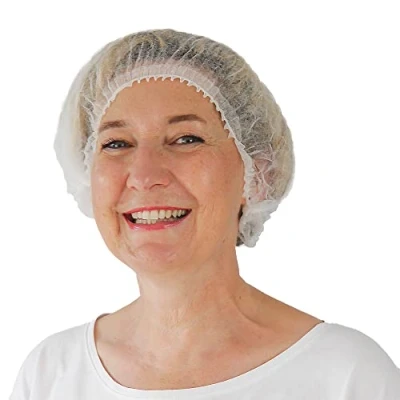 Afbeelding van ARNOMED haarnet, chirurgische muts van wegwerpstof wit, 100 stukss, hygiëne accessoires voor de geneeskunde, hoofdkapjes 52cm, haarnet wegwerp mannen/vrouwen, haarbedekking