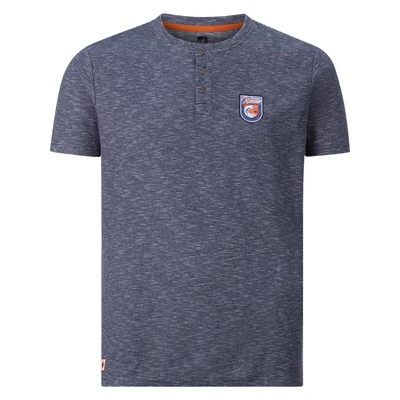 Afbeelding van Jan Vanderstorm Benkt Tshirt basic, Heren, Maat: Large, Dunkelblau melange
