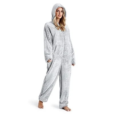 Afbeelding van CityComfort Onesies voor dames, zachte comfortabele fleece pyjama, nachtkleding pluizige onesie, loungewear, maten S XL, L