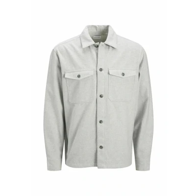 Afbeelding van Jack &amp; Jones Overhemd, Heren, Maat: Medium, Light grey melange
