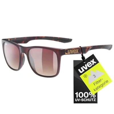 Afbeelding van uvex LGL 42 zonnebril voor dames en heren gespiegeld filtercategorie 3 havanna matt/brown one size