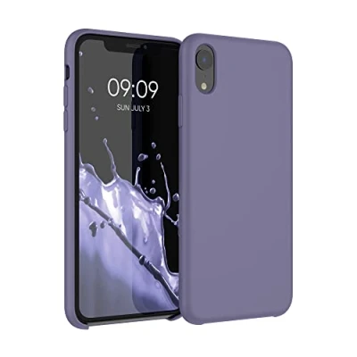 Afbeelding van kwmobile telefoonhoesje geschikt voor Apple iPhone XR Hoesje met siliconen coating Smartphone case in vintage lavendel