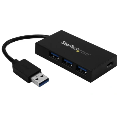 Afbeelding van StarTech.com HB30A3A1CSFS USB 3.0 (3.1 Gen 1) Type A 5000Mbit/s Zwart hub &amp; concentrator