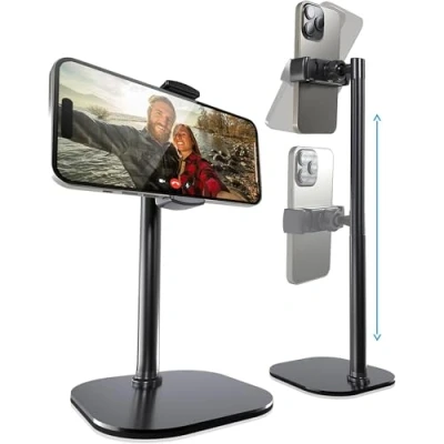 Afbeelding van Cooper ChatStand Verstelbare, Draagbare Telefoonstandaard Voor Bureau, Thuiswerk, Videogesprekken, Live Streaming Compatibel met iPhone, Samsung, en Meer Smartphones