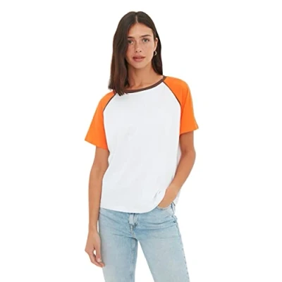 Afbeelding van Trendyol TWOSS22TS1359 Volwassenen Vrouwen T shirt Single pack Oranje XS